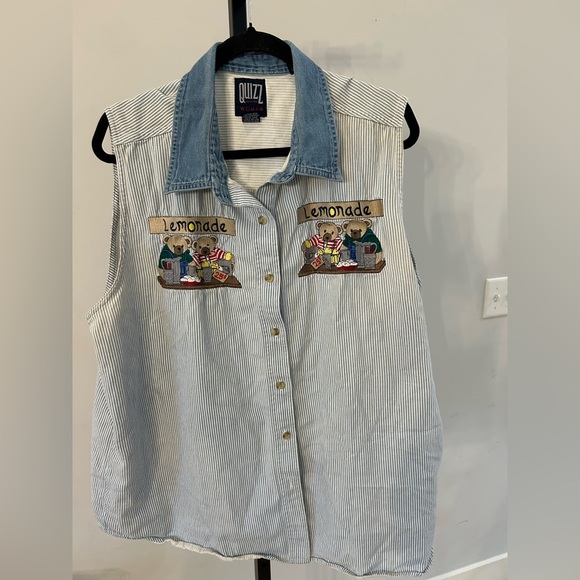 Adorable vintage button up tank size 22 women’s - Picture 2 of 7